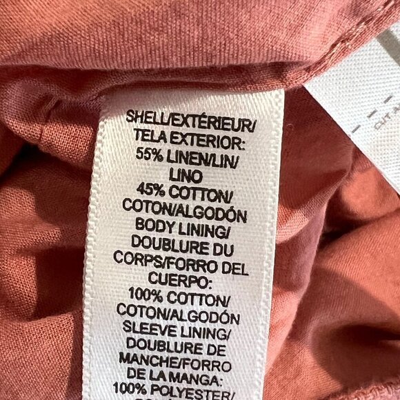 Loft Womens LInen Cotton Zip-Up Jacket Rose Pink Size 4 - Picture 4 of 8